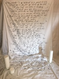 Тканевая фотозона, фотозона для свадьбы, калиграфия, песня для фотографий, 