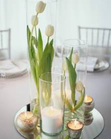 Пустая колба для свадьбы и романтики, цветы в сосуде